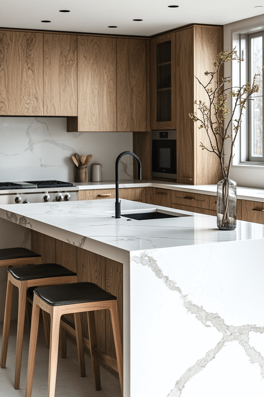 29 Oak Cabinets With White Countertops to Elevate Your Kitchen With Classic Appeal oak cabinets with white countertops