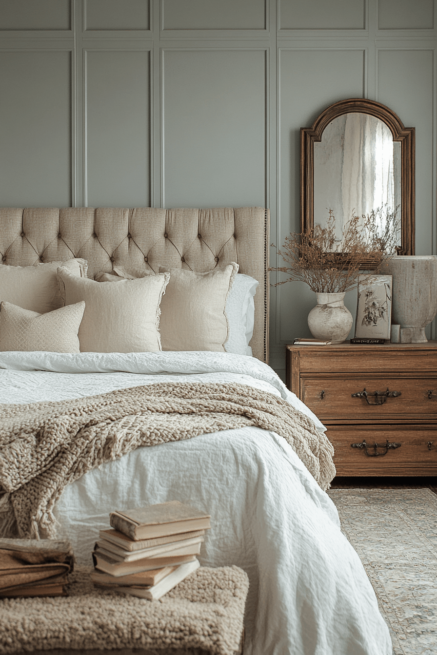 vintage farmhouse bedroom