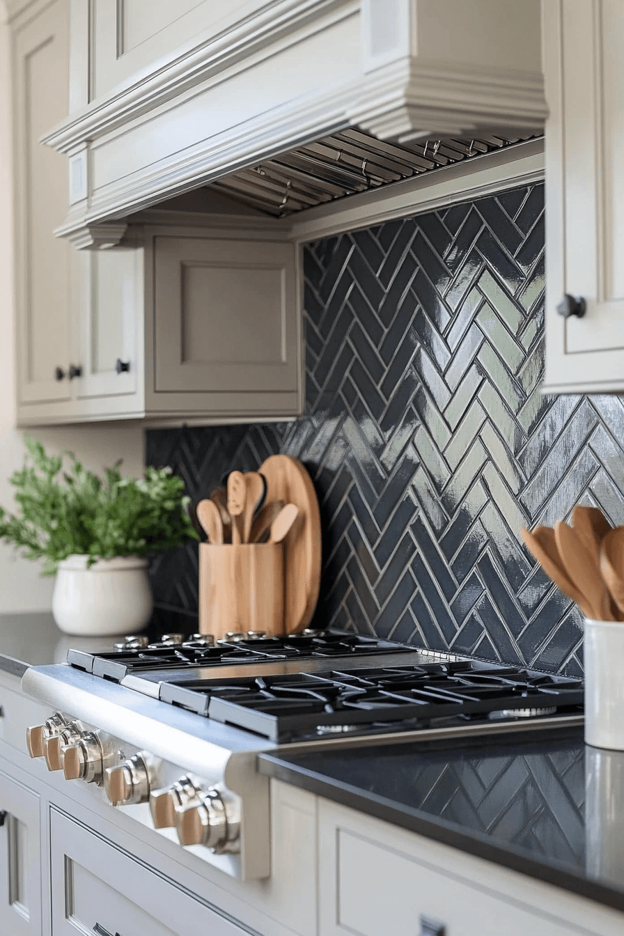29 Herringbone Backsplash Ideas That Bring Clean Stylish Energy herringbone backsplash