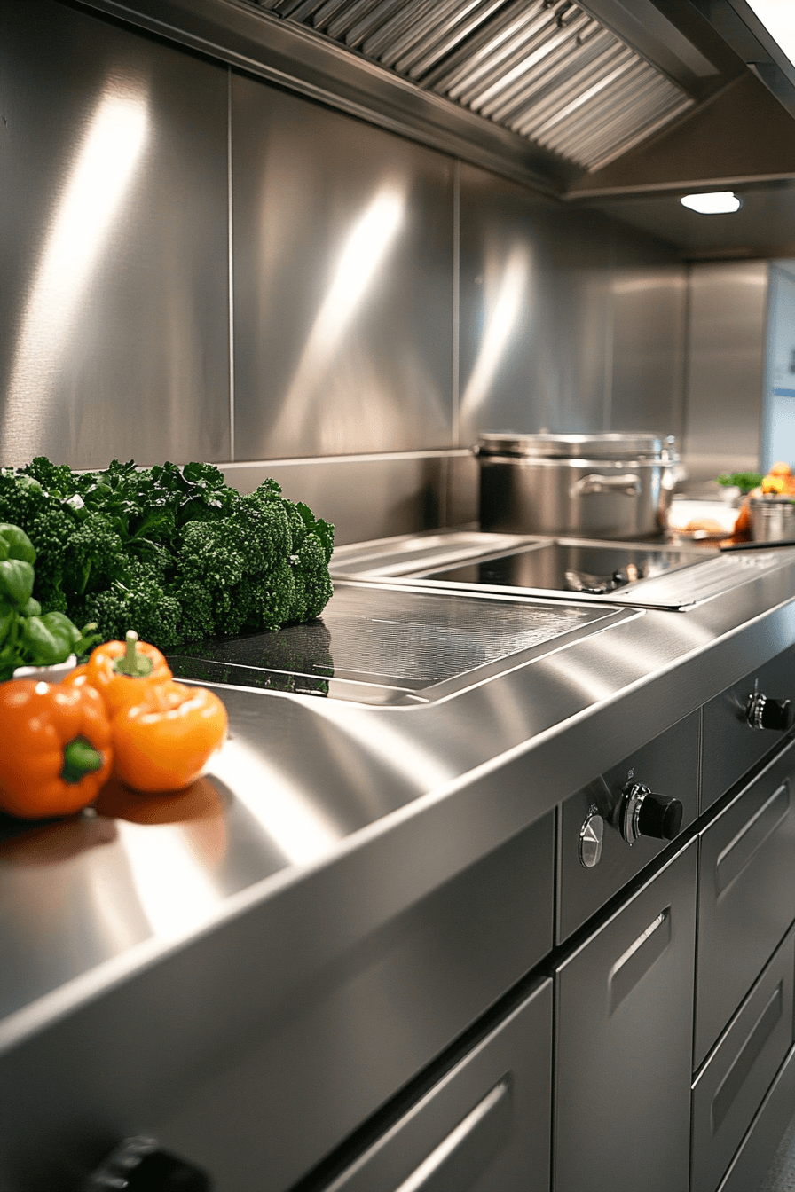 stainless steel kitchen countertops