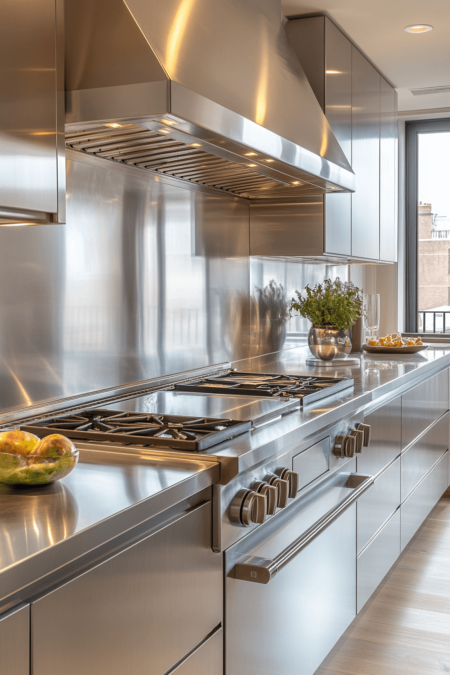 stainless steel kitchen countertops