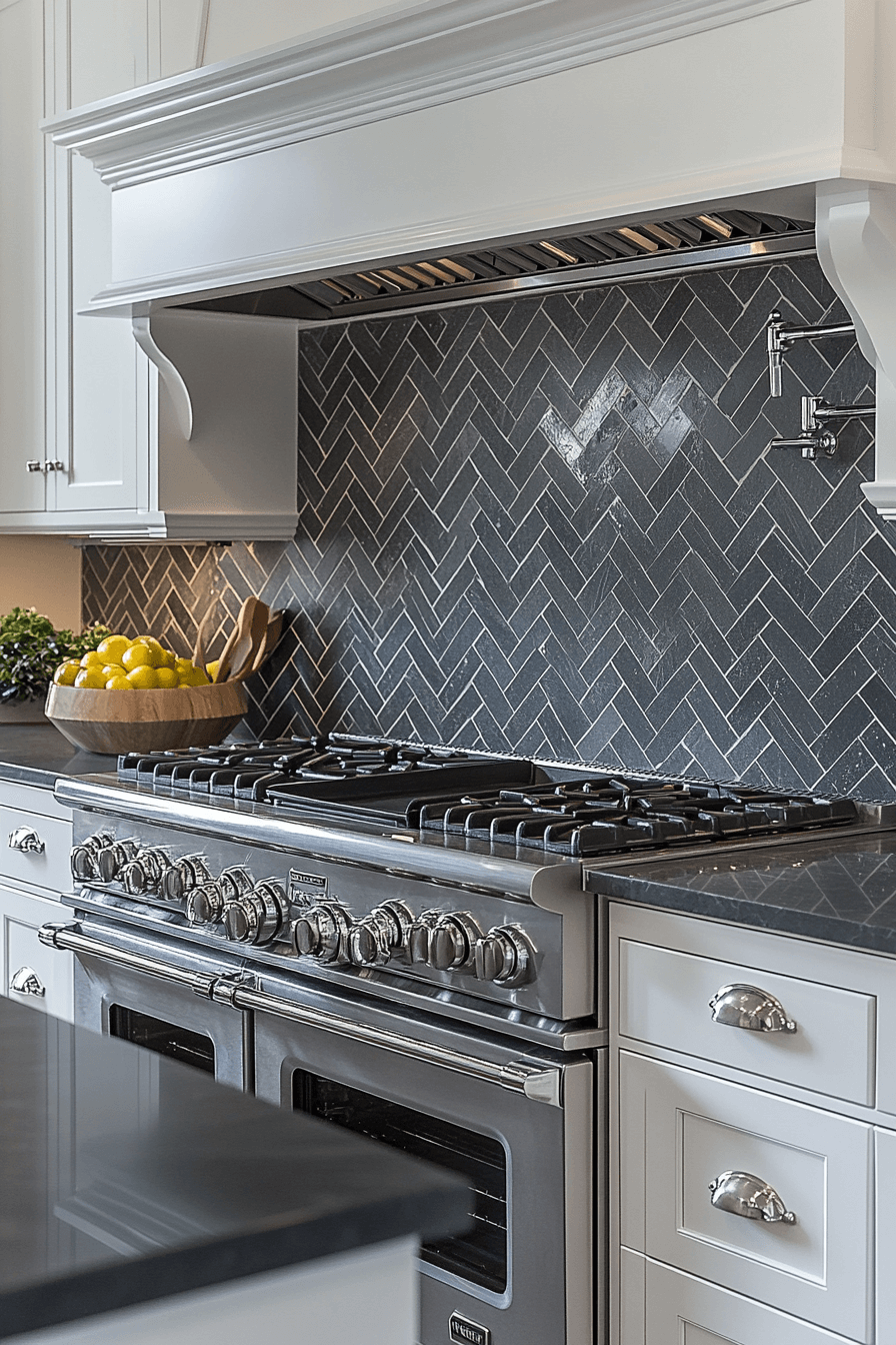 stone backsplash kitchen