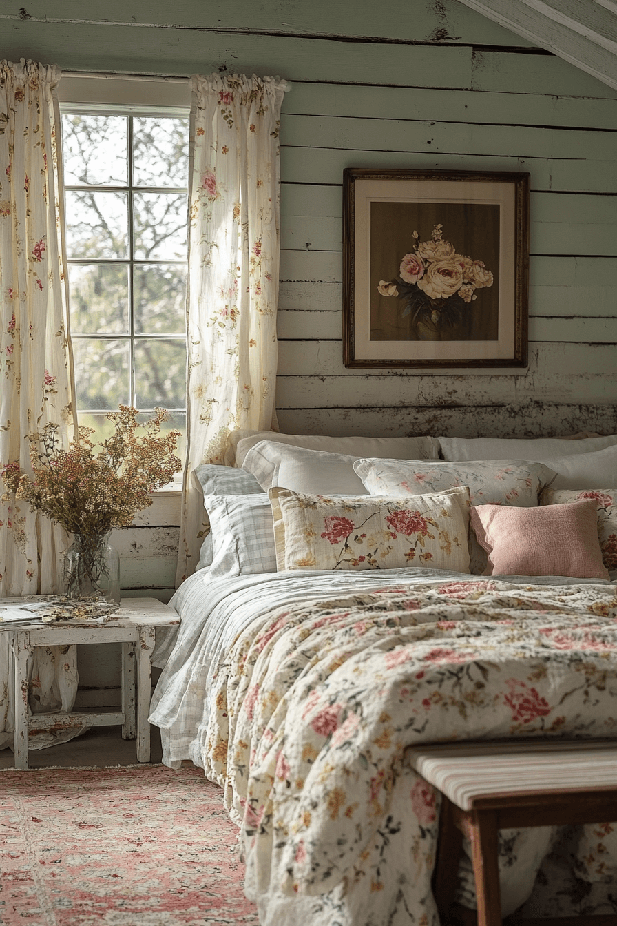 vintage farmhouse bedroom