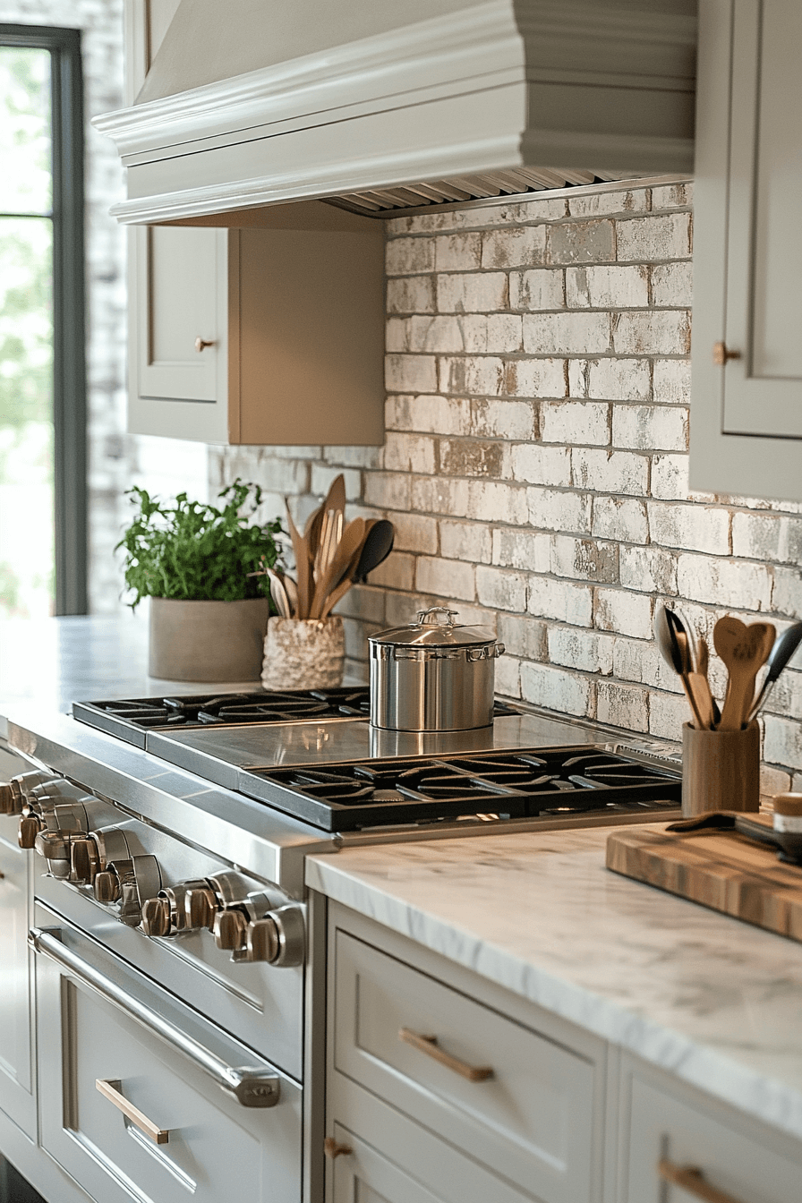 29 Brick Backsplash Kitchen Ideas That Make Every Meal Feel Homey brick backsplash kitchen