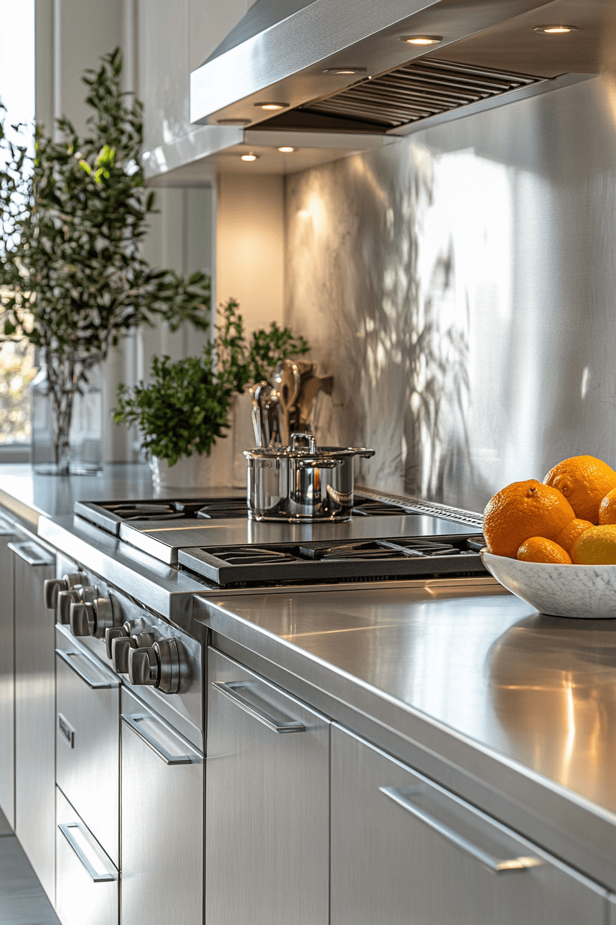 stainless steel kitchen countertops
