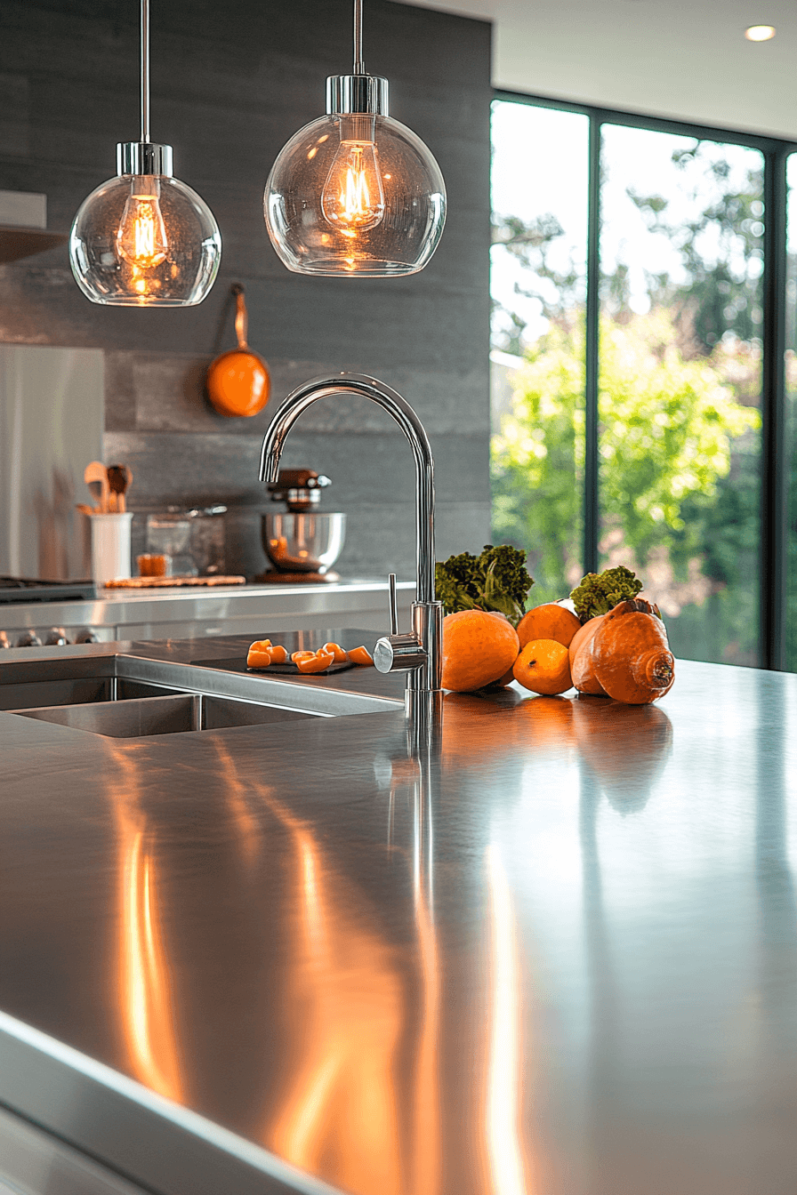 stainless steel kitchen countertops