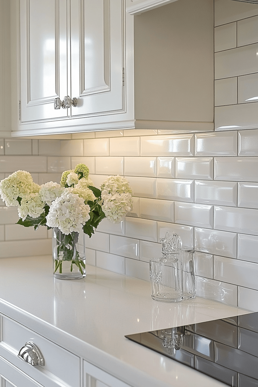 29 White Backsplash Kitchen Ideas That Spark Happy Modern Energy white backsplash kitchen