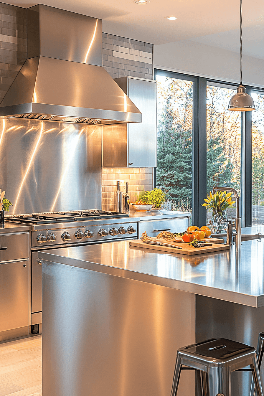 stainless steel kitchen countertops