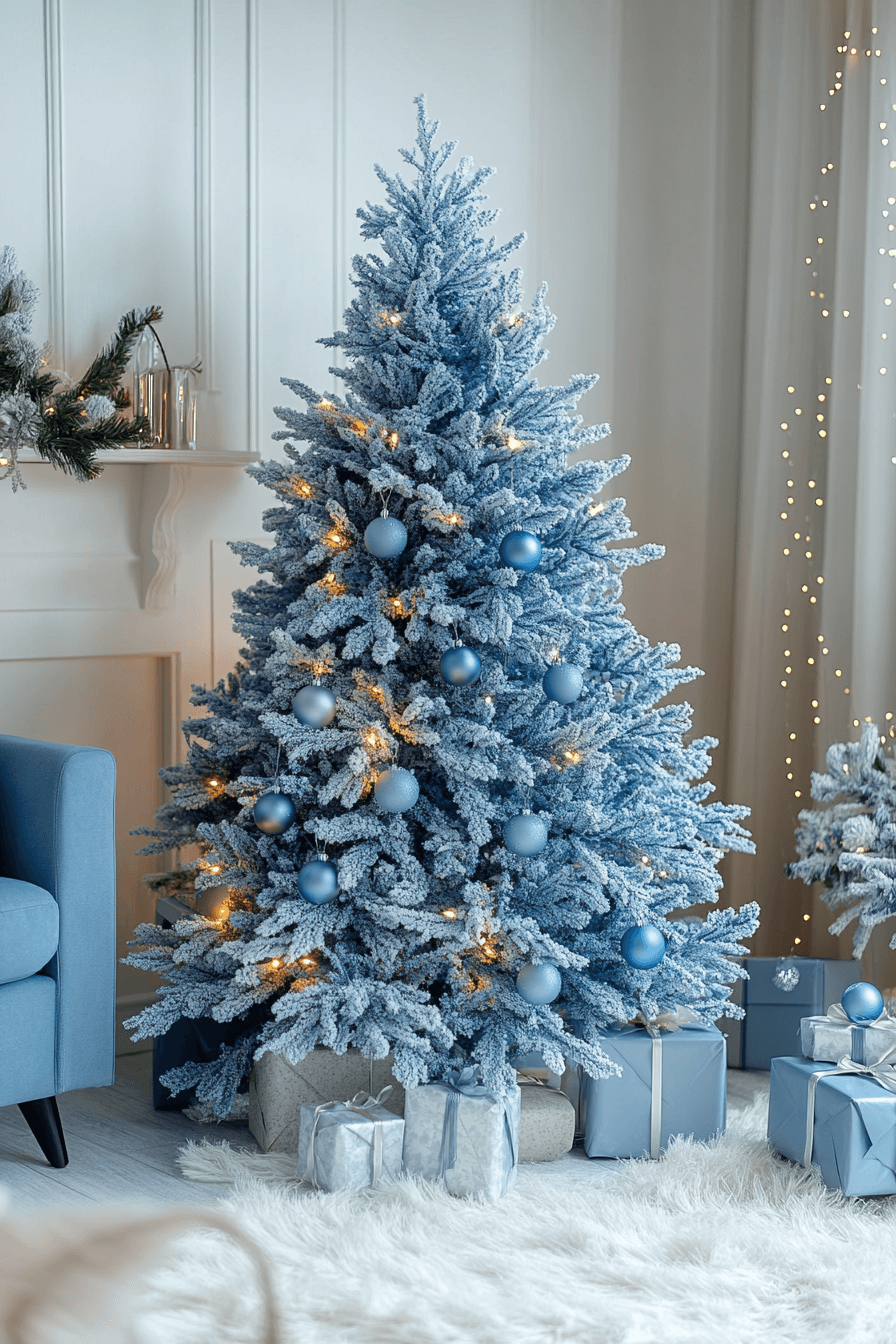 blue christmas decor ideas