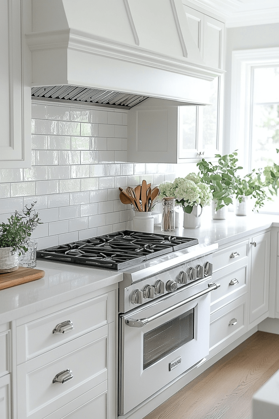 29 White Backsplash Kitchen Ideas That Spark Happy Modern Energy white backsplash kitchen