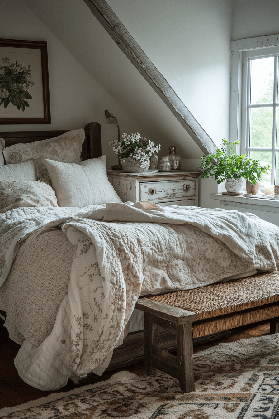 vintage farmhouse bedroom