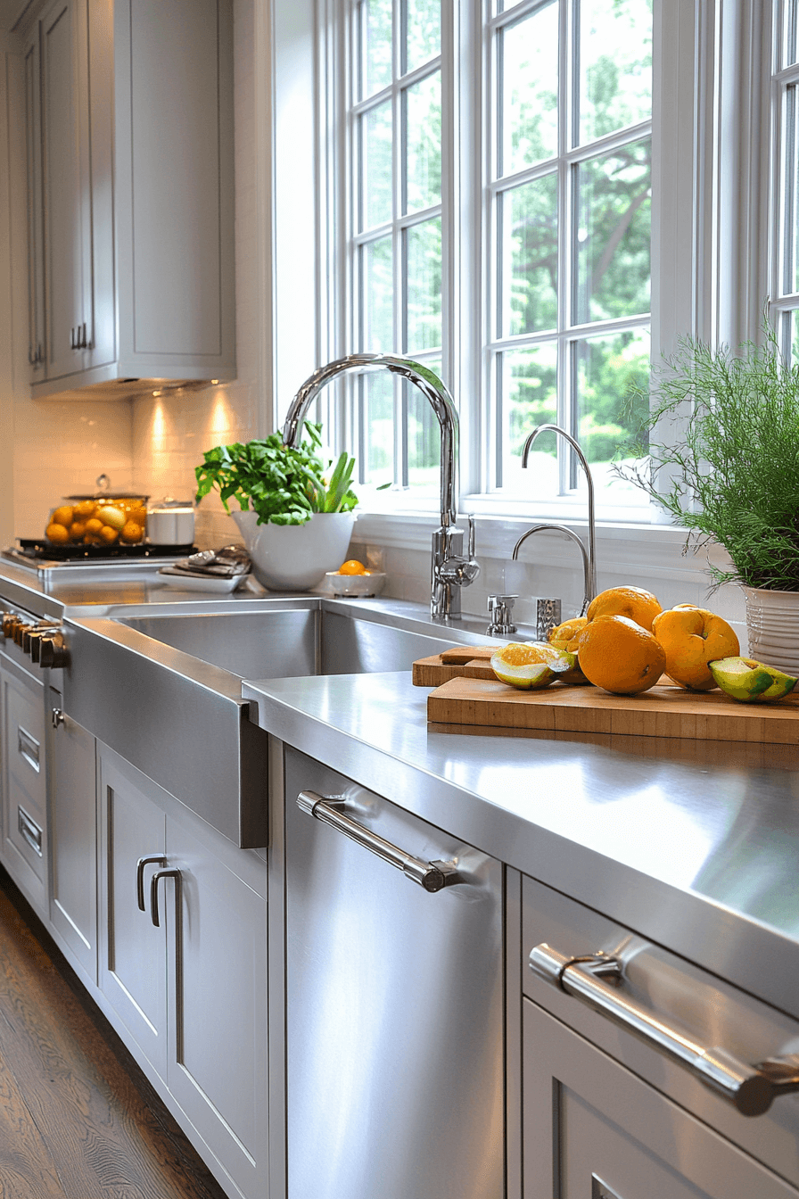 stainless steel kitchen countertops