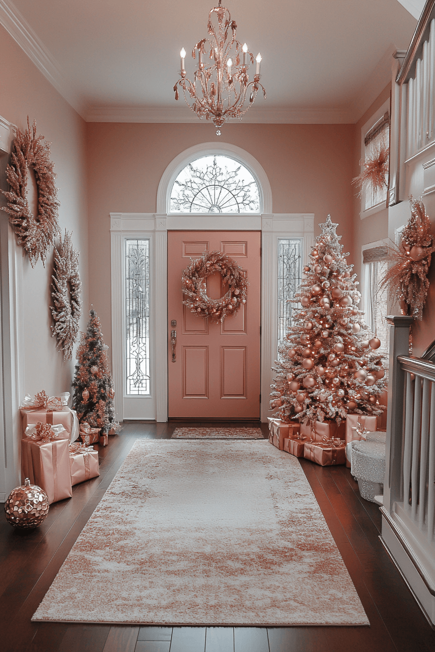 rose gold christmas decor ideas