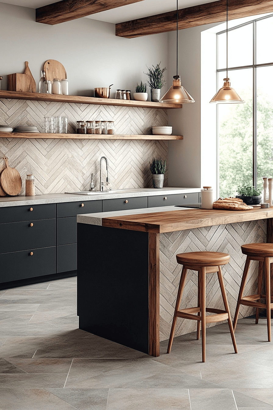 farmhouse backsplash