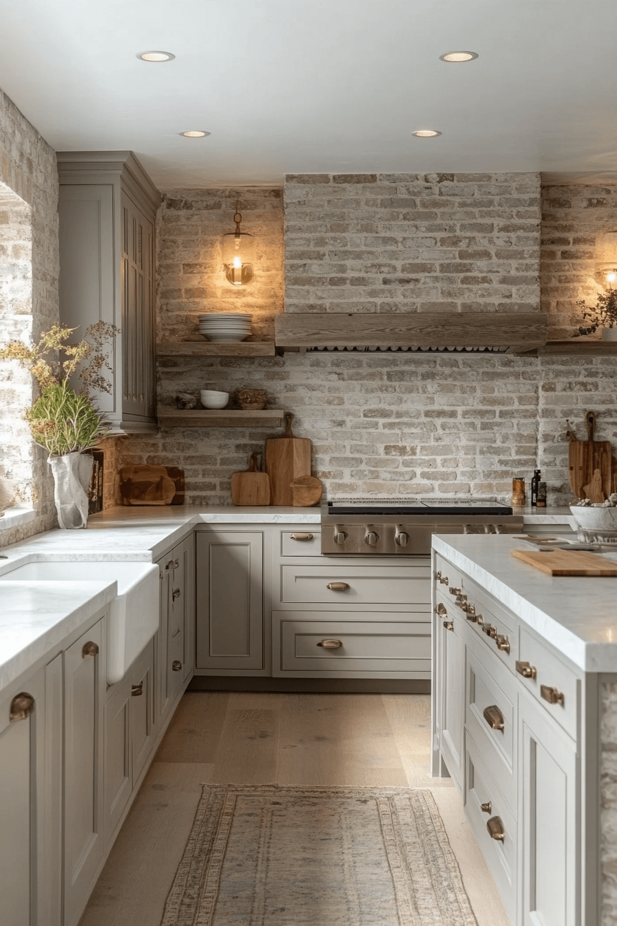 29 Brick Backsplash Kitchen Ideas That Make Every Meal Feel Homey brick backsplash kitchen