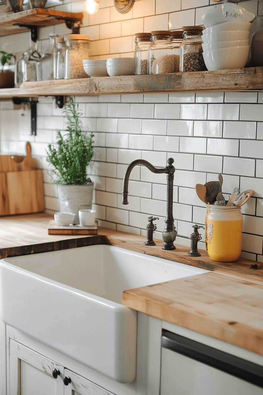 29 Farmhouse Kitchen Backsplash Ideas That Bring Bright Cozy Energy farmhouse kitchen backsplash ideas