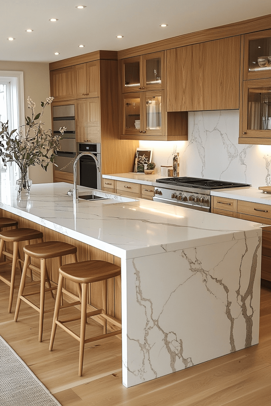 29 Oak Cabinets With White Countertops to Elevate Your Kitchen With Classic Appeal oak cabinets with white countertops