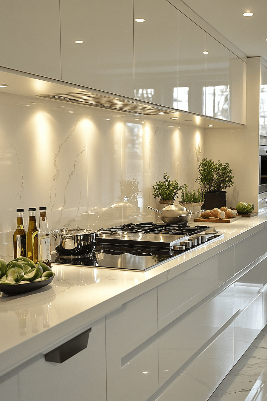 29 White Backsplash Kitchen Ideas That Spark Happy Modern Energy white backsplash kitchen