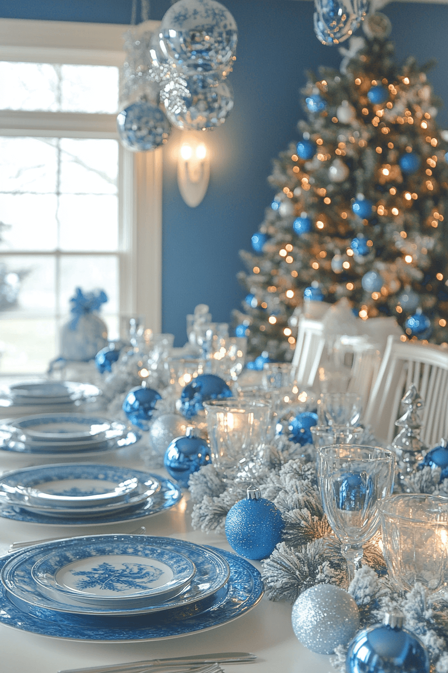 blue christmas decor ideas