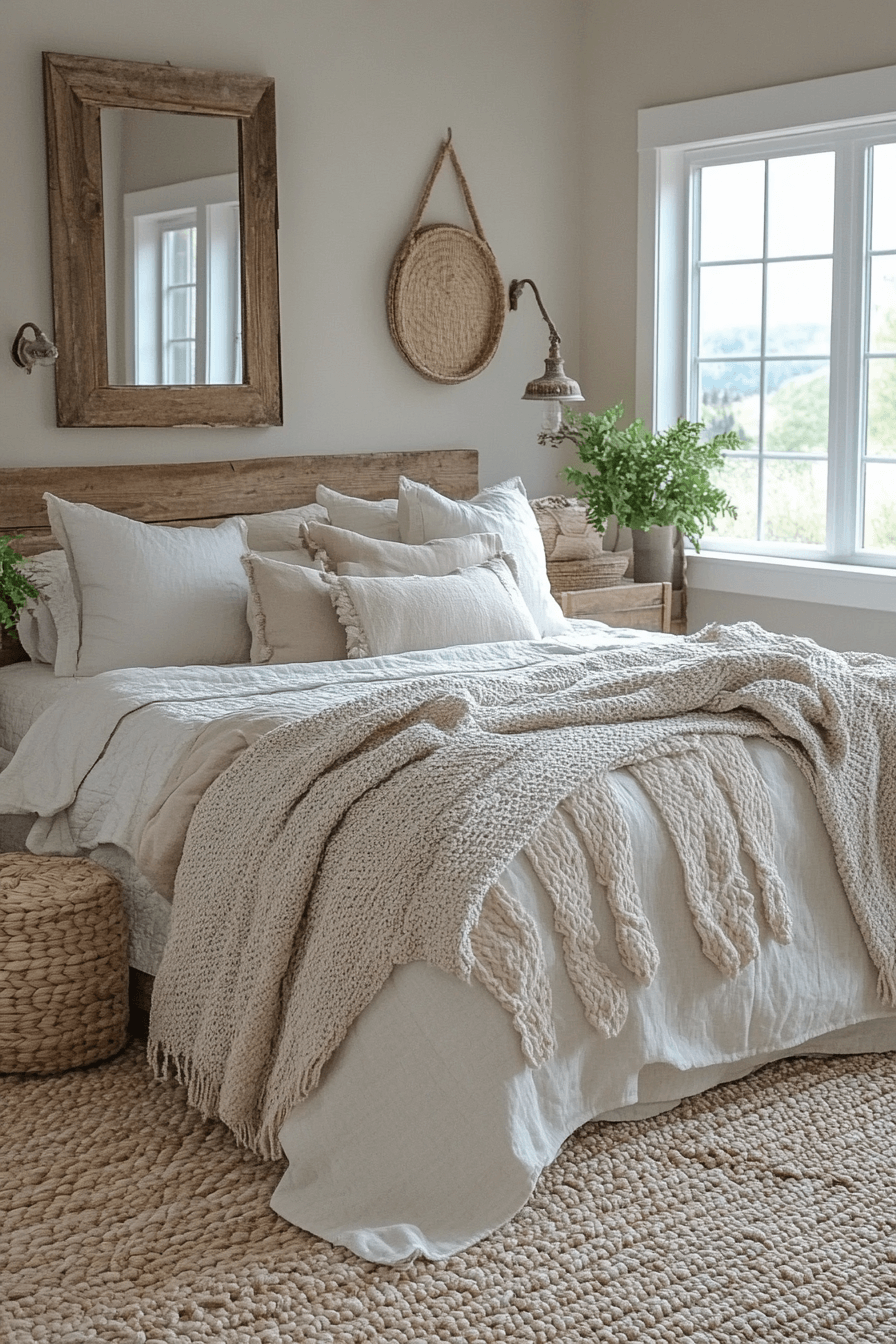 vintage farmhouse bedroom