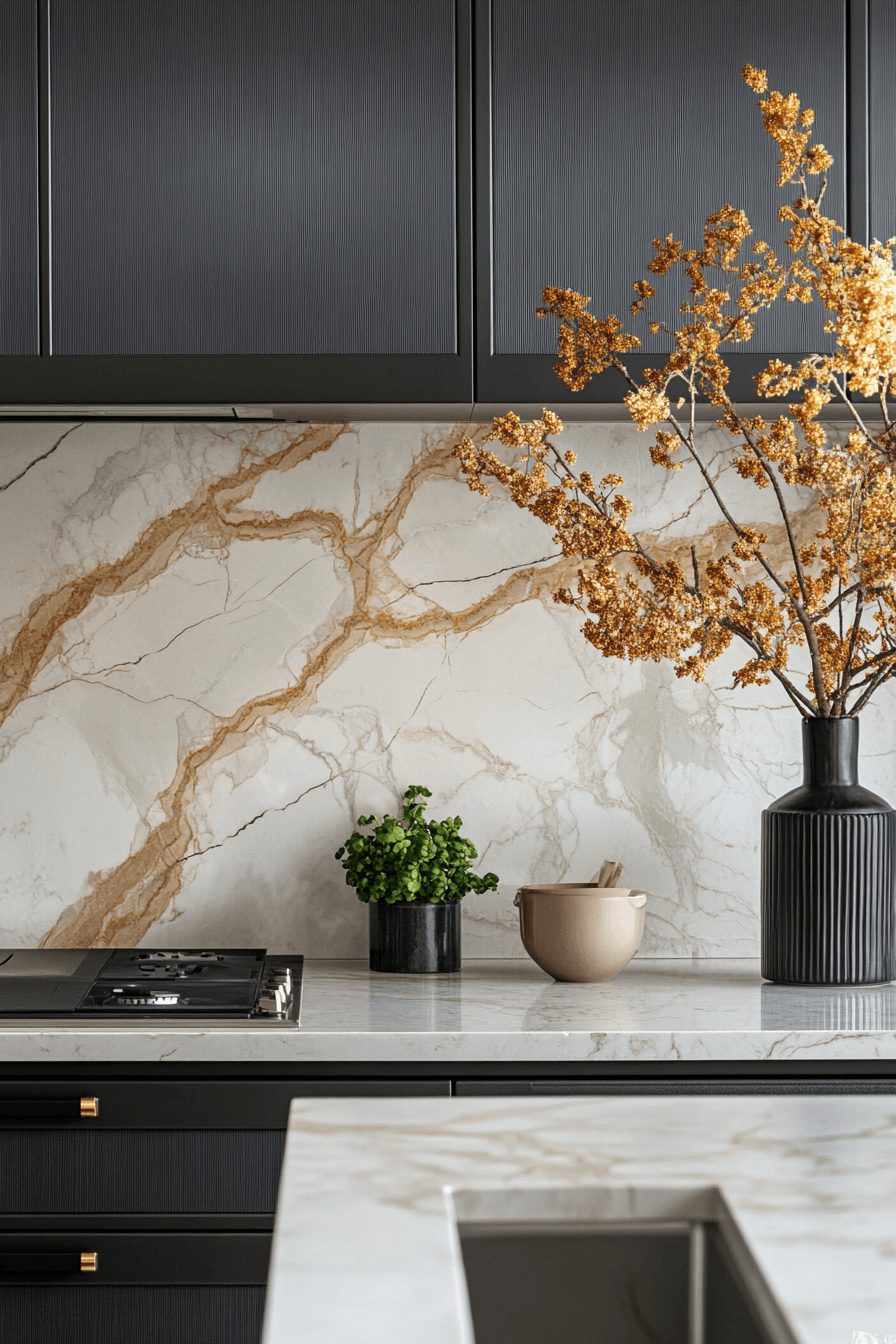 marble backsplash