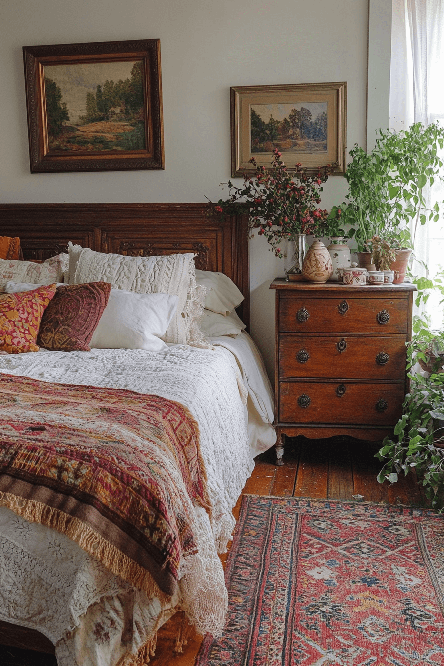 vintage farmhouse bedroom