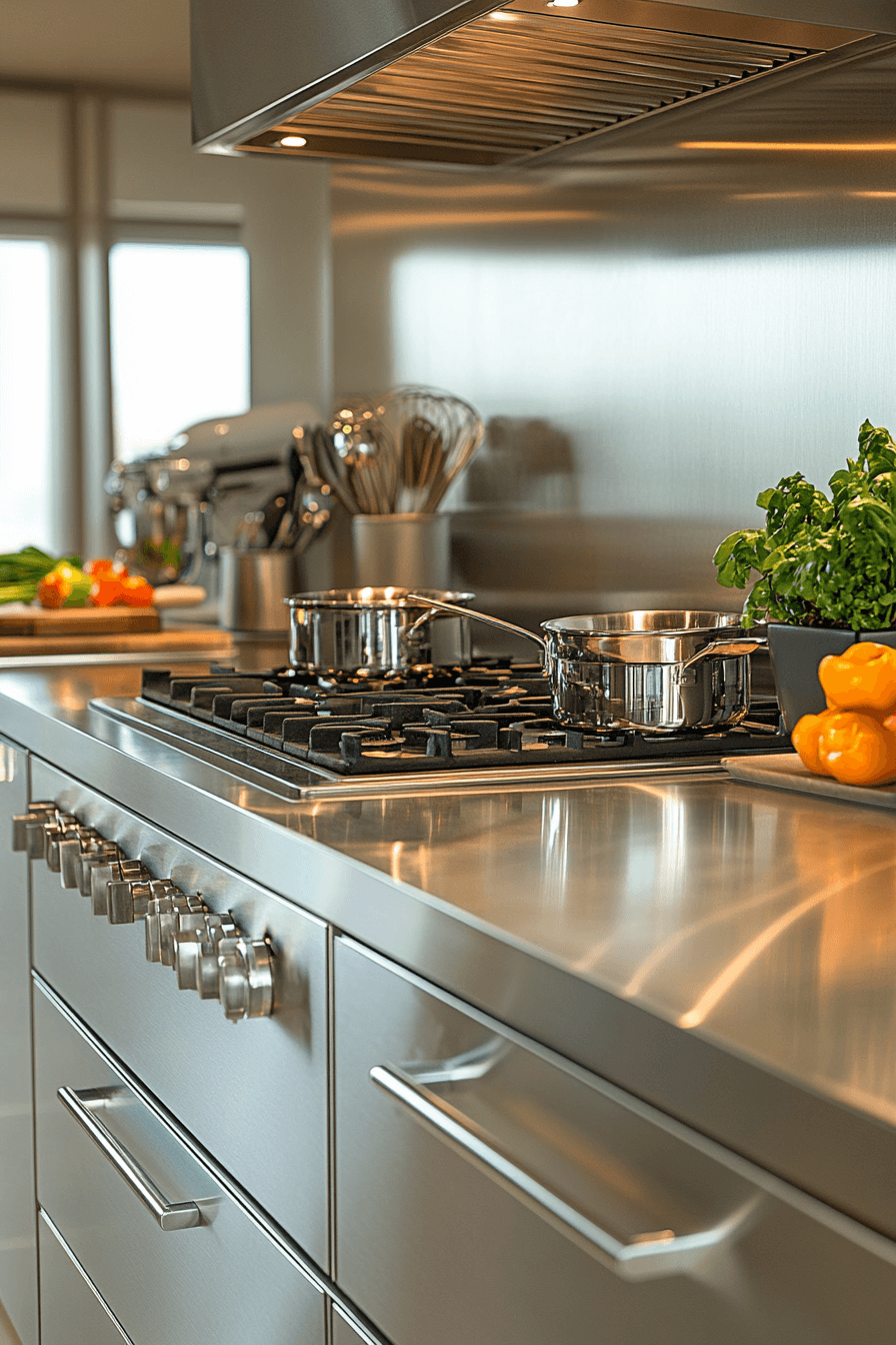 stainless steel kitchen countertops