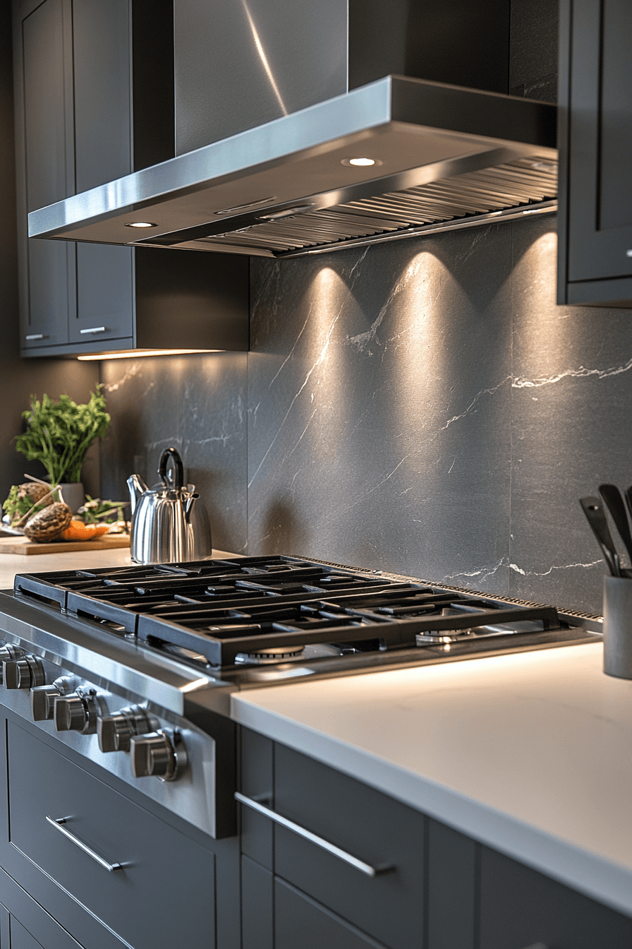 stone backsplash kitchen