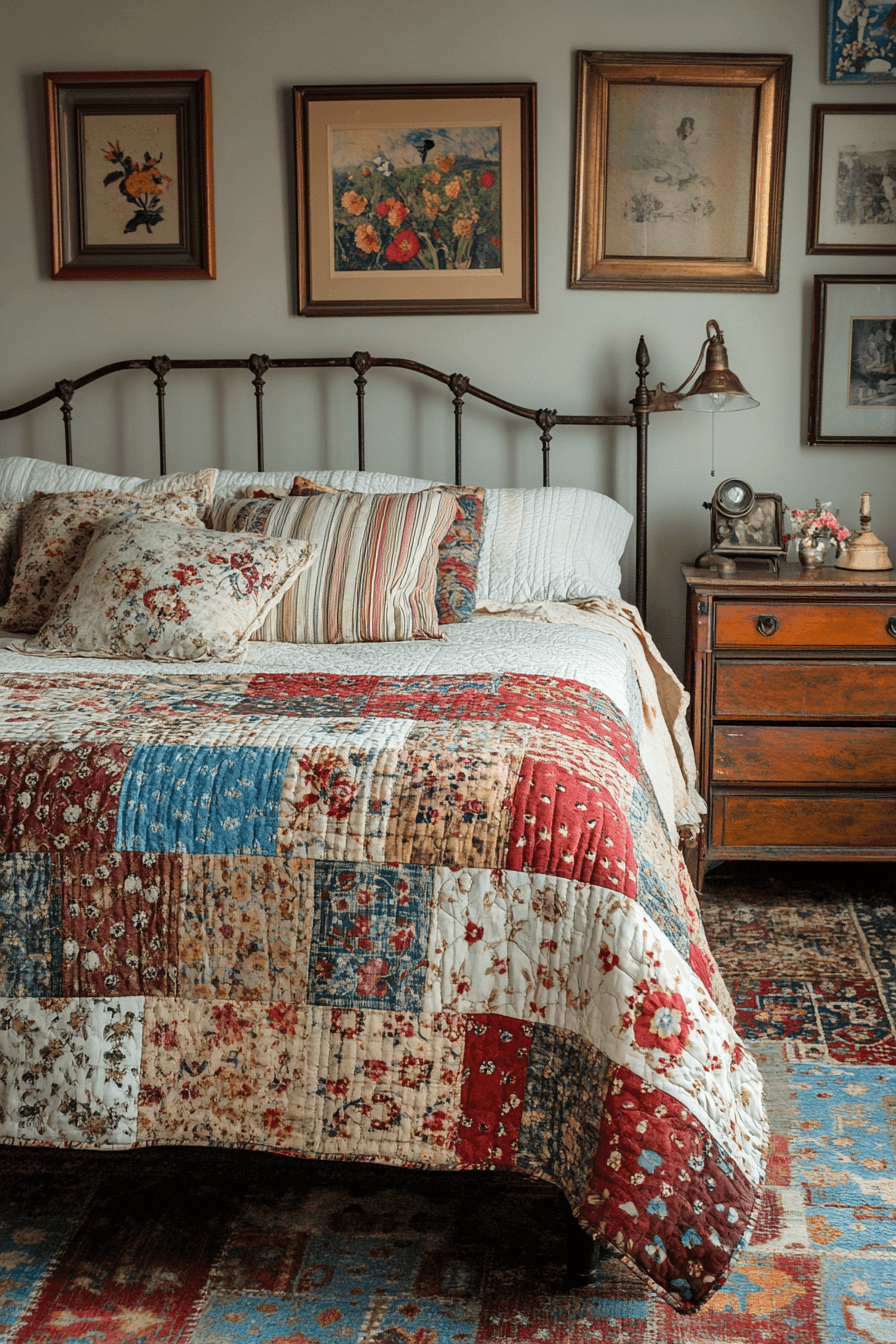 vintage farmhouse bedroom