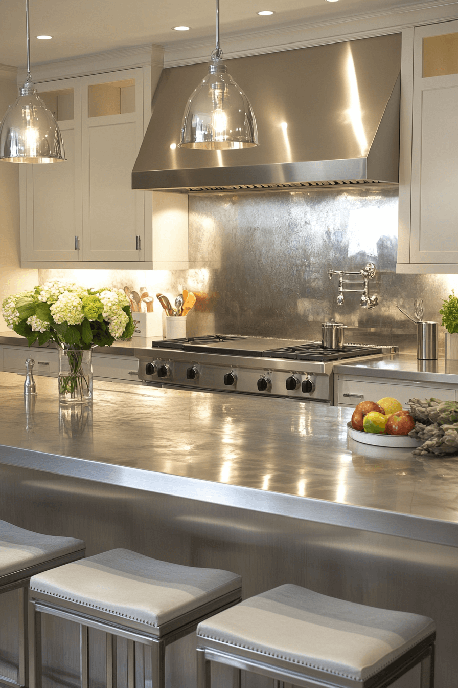 stainless steel kitchen countertops