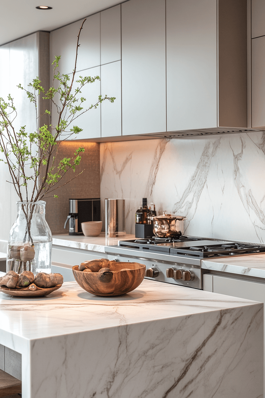 marble backsplash