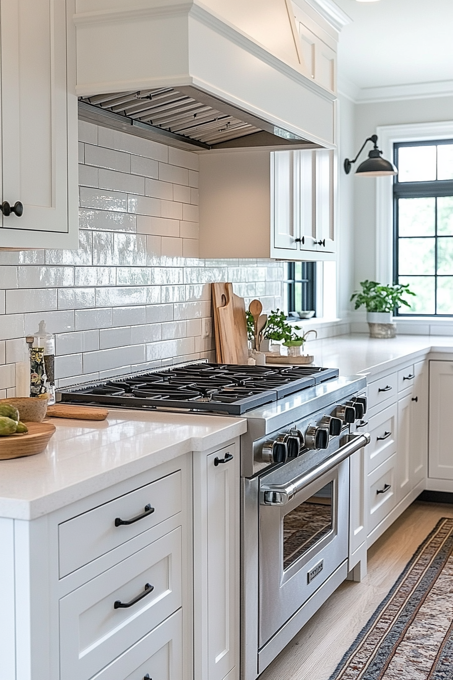 29 White Backsplash Kitchen Ideas That Spark Happy Modern Energy white backsplash kitchen