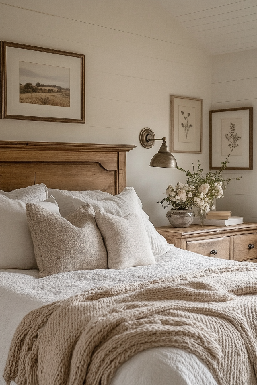 vintage farmhouse bedroom