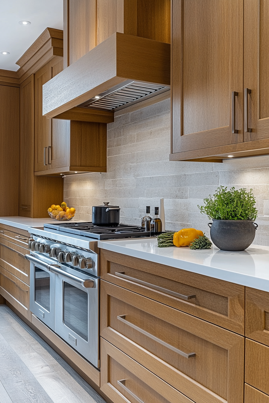 29 Oak Cabinets With White Countertops to Elevate Your Kitchen With Classic Appeal oak cabinets with white countertops