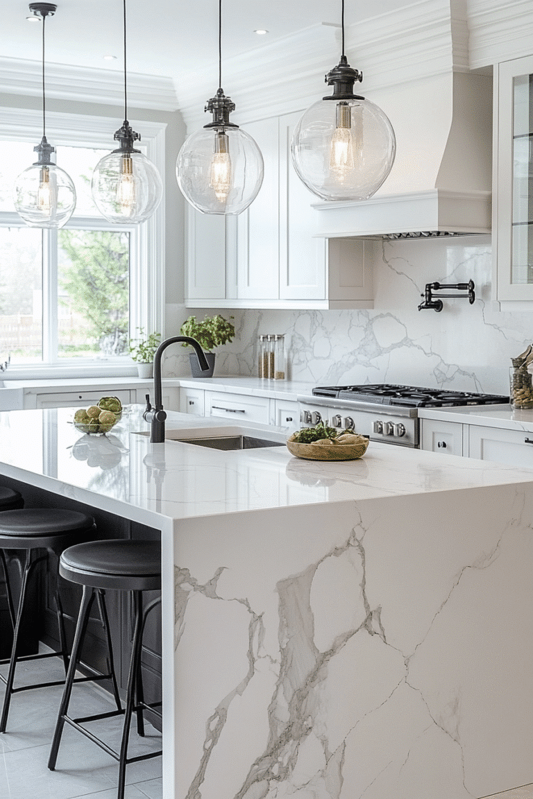 29 White Marble Countertops To Create A Bright And Breezy Space - Learn ...