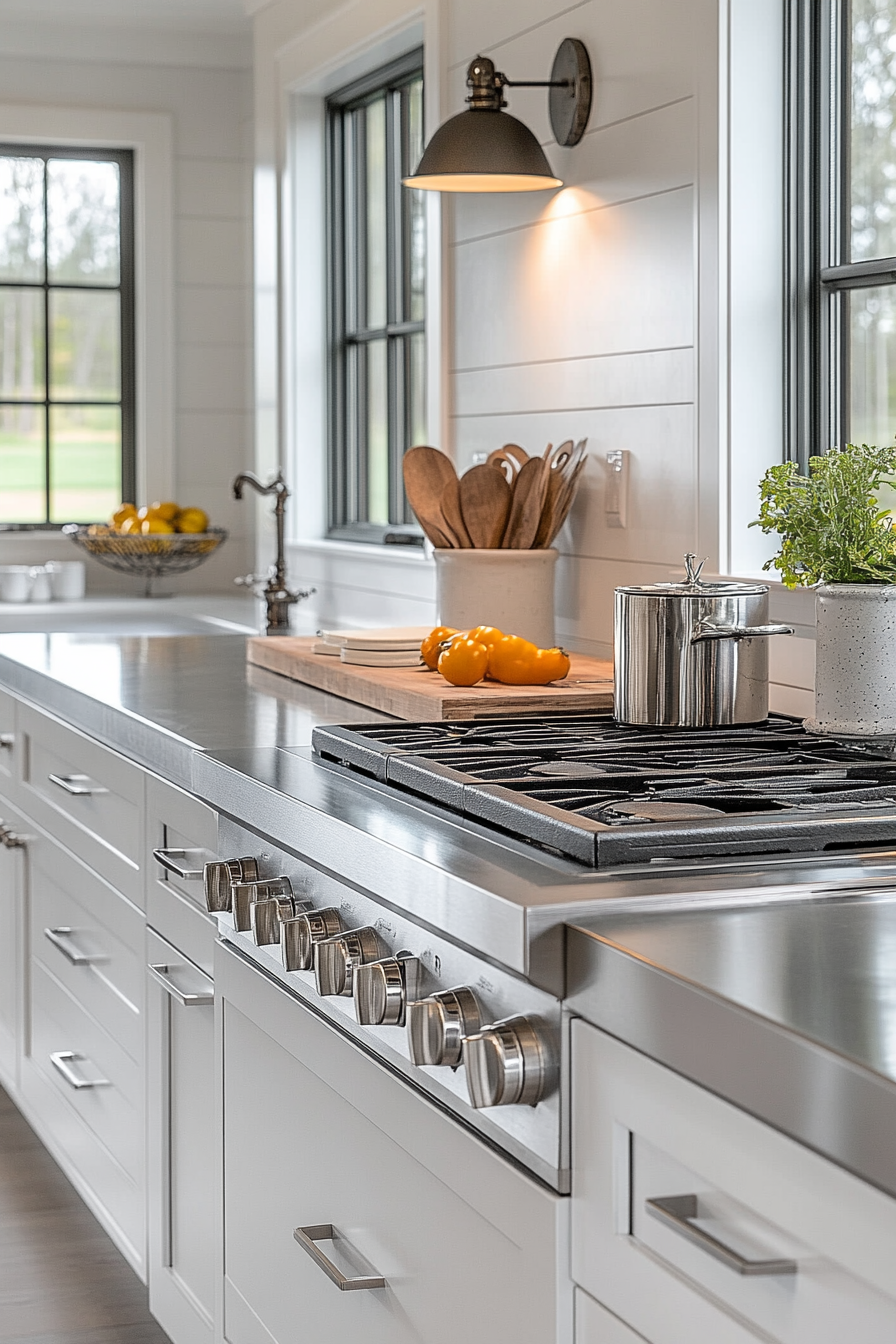 stainless steel kitchen countertops