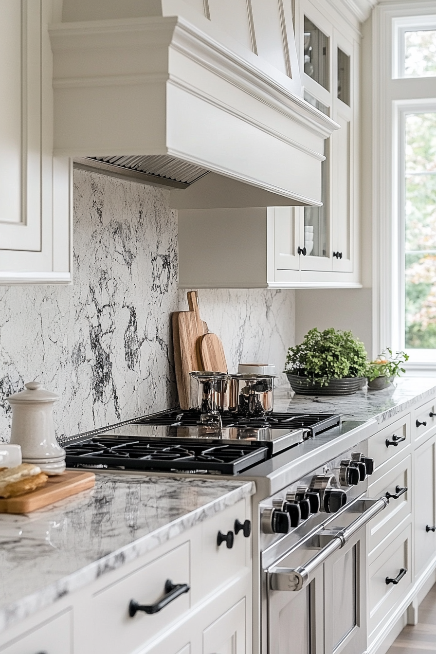 stone backsplash kitchen