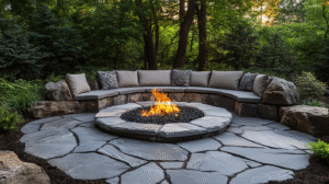 backyard fire pit ideas lounge areas