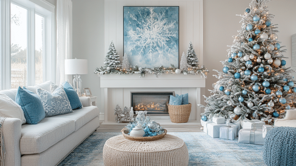 blue christmas decor ideas