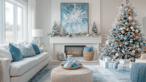 blue christmas decor ideas