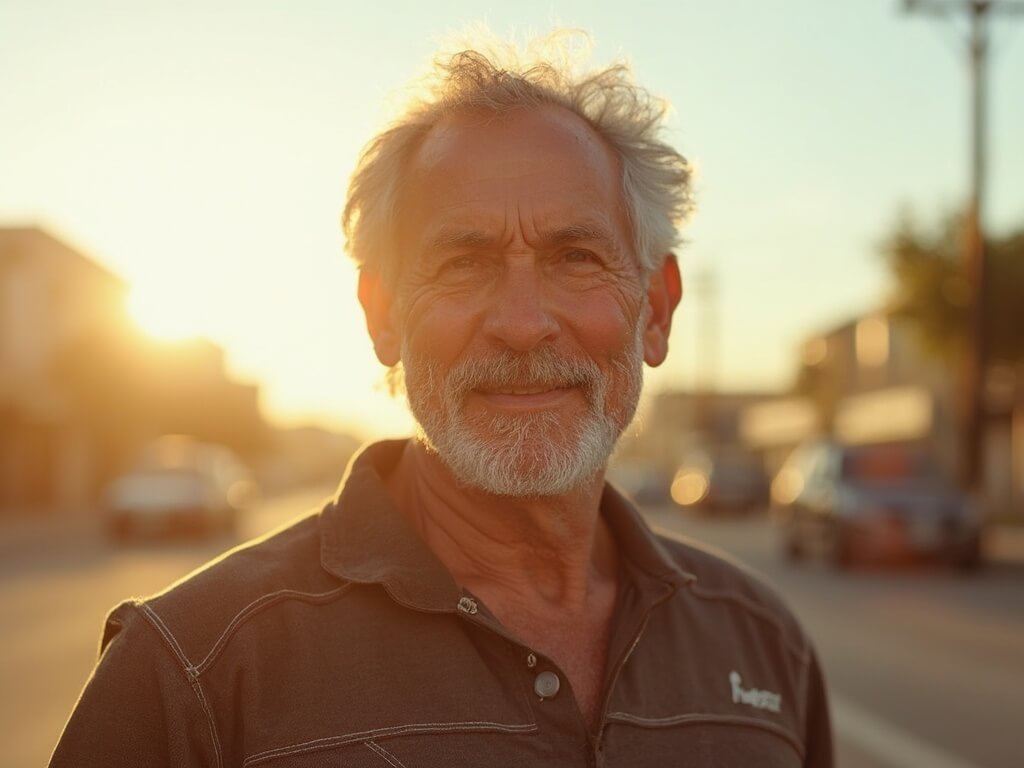 Scorching Secrets: Why Fresno's August Feels Like Nature's Blast Furnace Long-time Fresno resident in moisture-wicking clothing, standing resiliently in the intense summer heat with a sunlit urban background