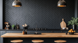 herringbone backsplash
