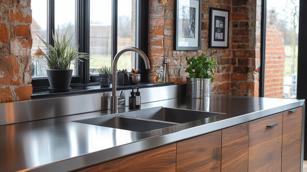 stainless steel kitchen countertops
