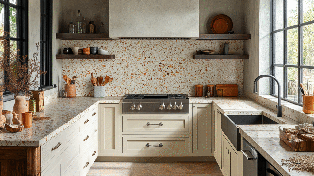 stone backsplash kitchen