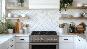 white backsplash kitchen