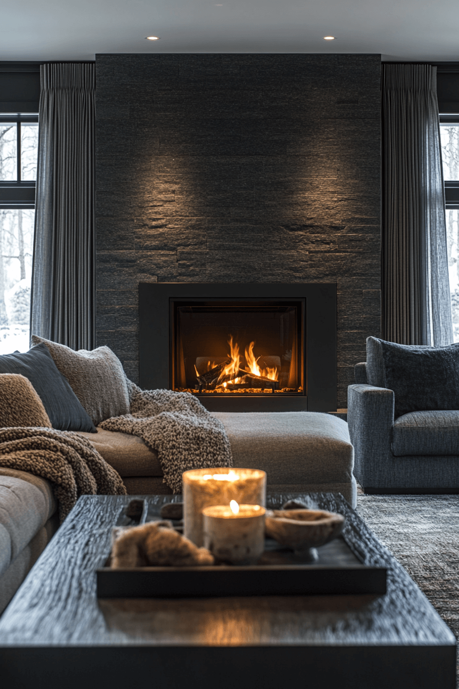 dark cozy living room