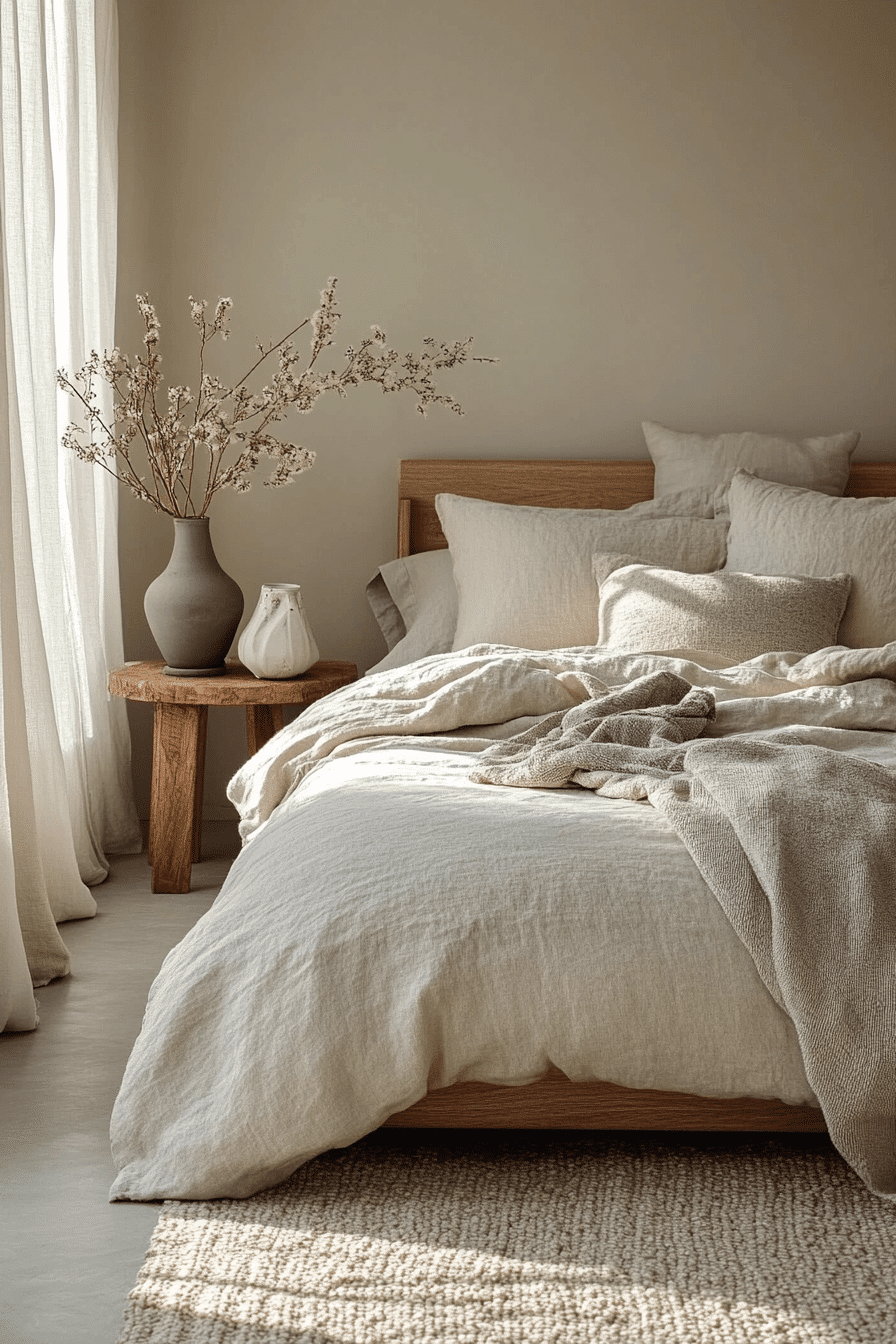 cozy neutral bedroom