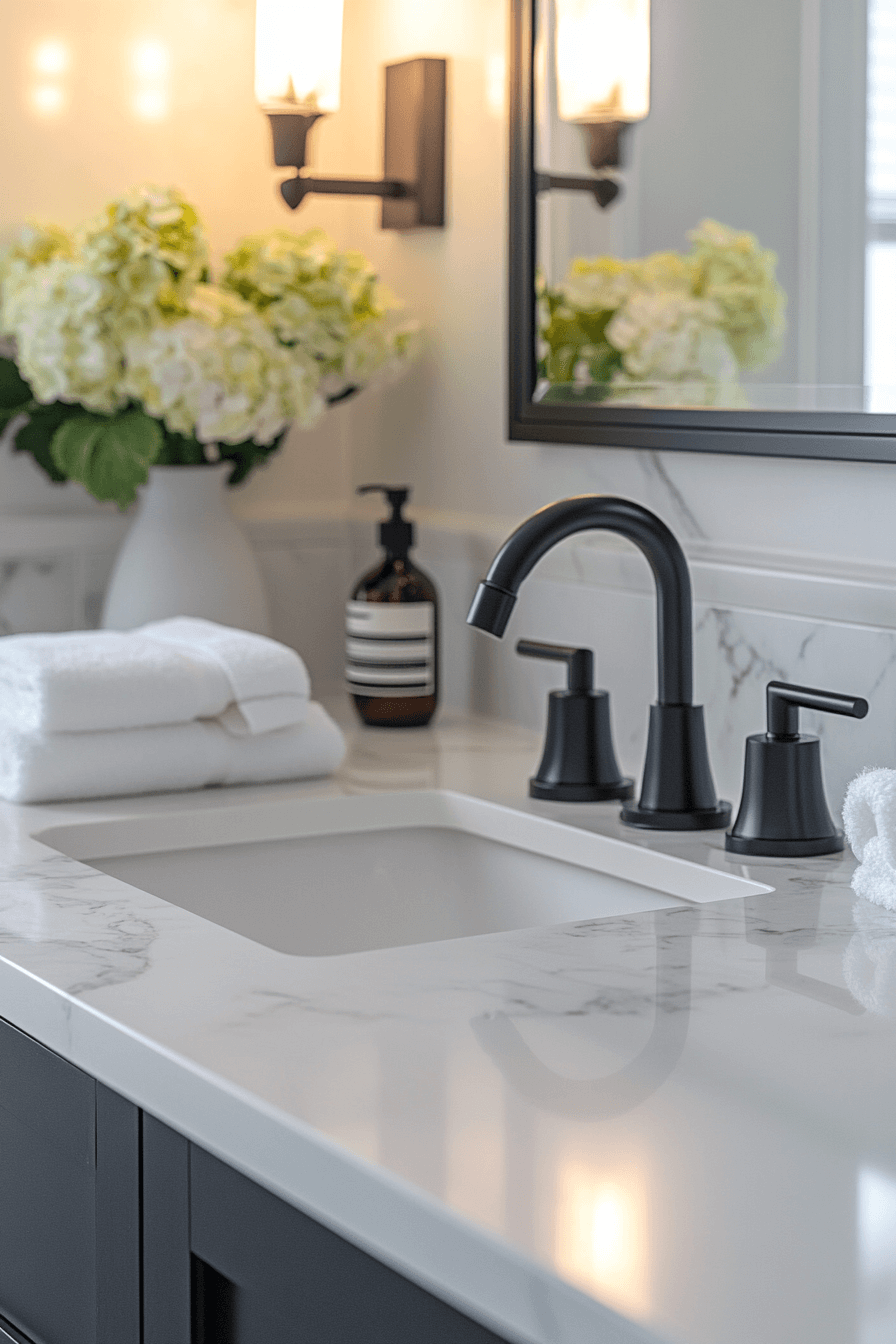 29 Black and White Bathroom Ideas That Make Every Detail Feel Elegant tuscany decor