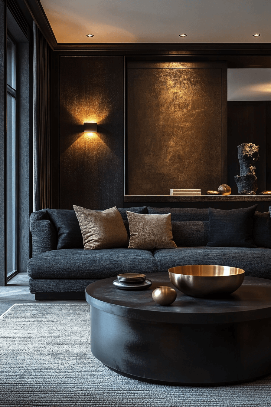 dark cozy living room