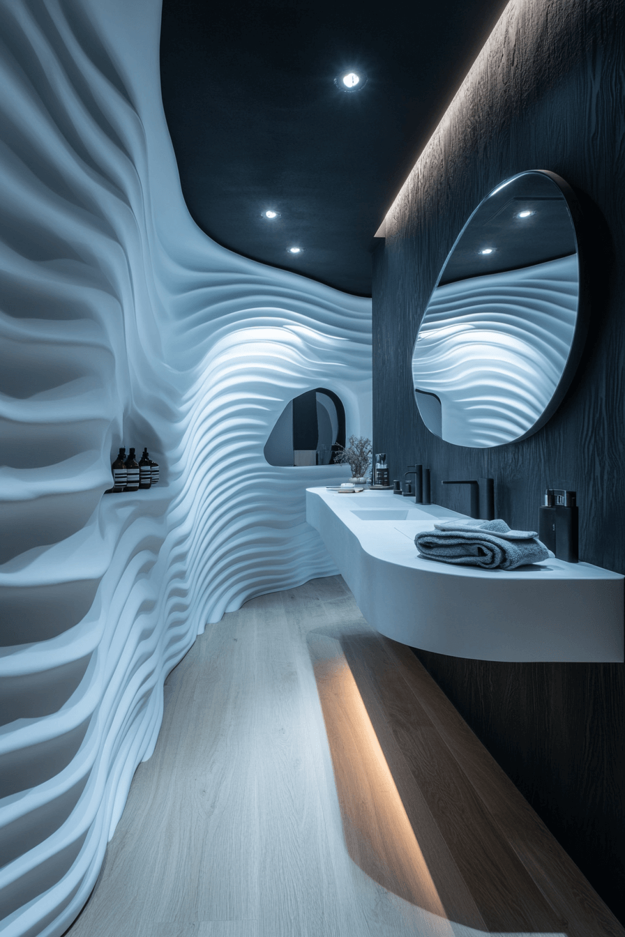 29 Black and White Bathroom Ideas That Make Every Detail Feel Elegant tuscany decor
